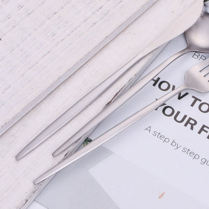 BowLift | Modern Silver Cutlery Utensil Set