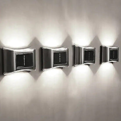 BowLift | 4-piece: Solar Outdoor 6 LED Waterproof Wall Lights