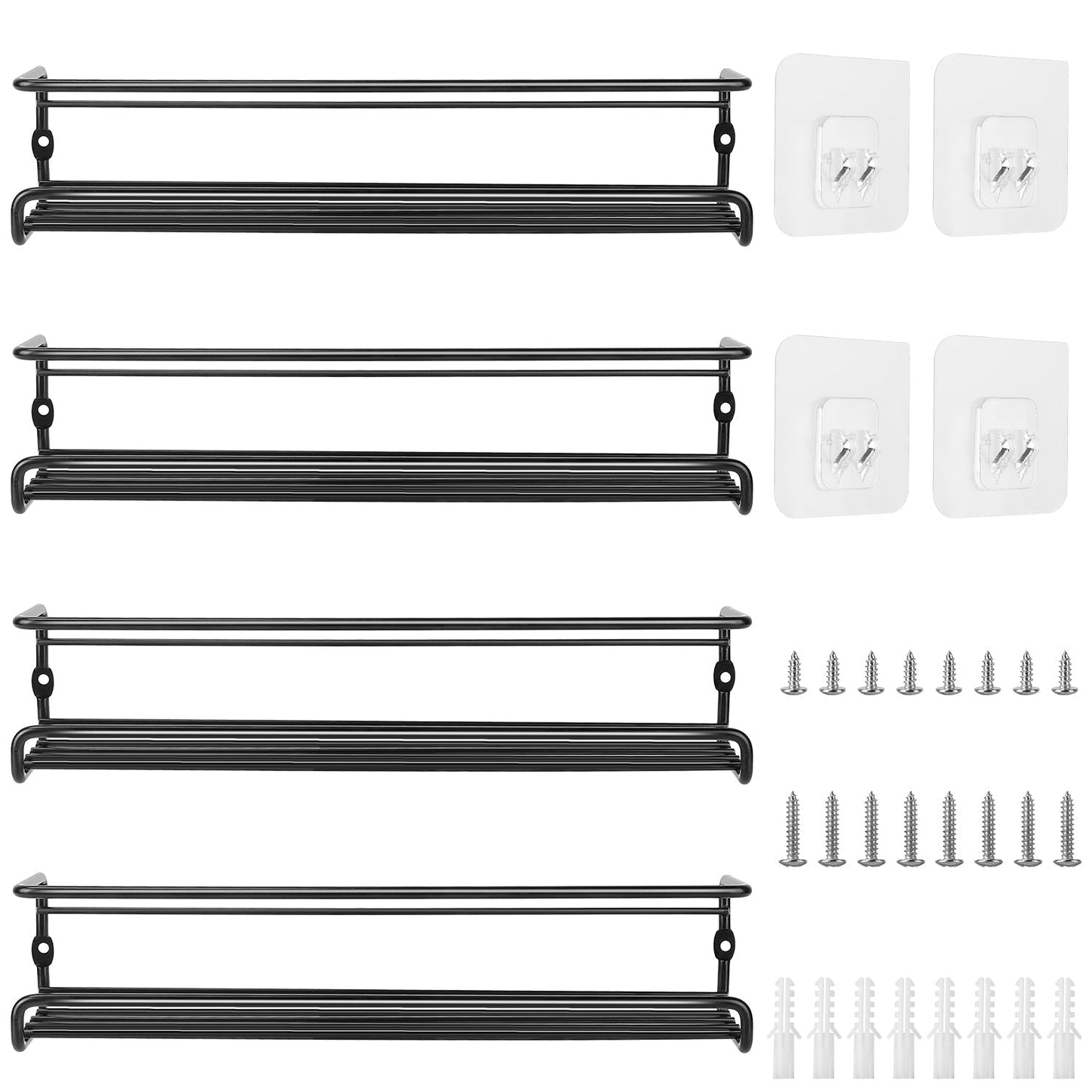 Skanto | 4-Piece: Wall-Mounted Spice Racks