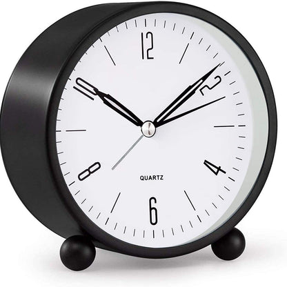 Kalsten | 4" Super Silent Non Ticking Analog Clock with Night Light