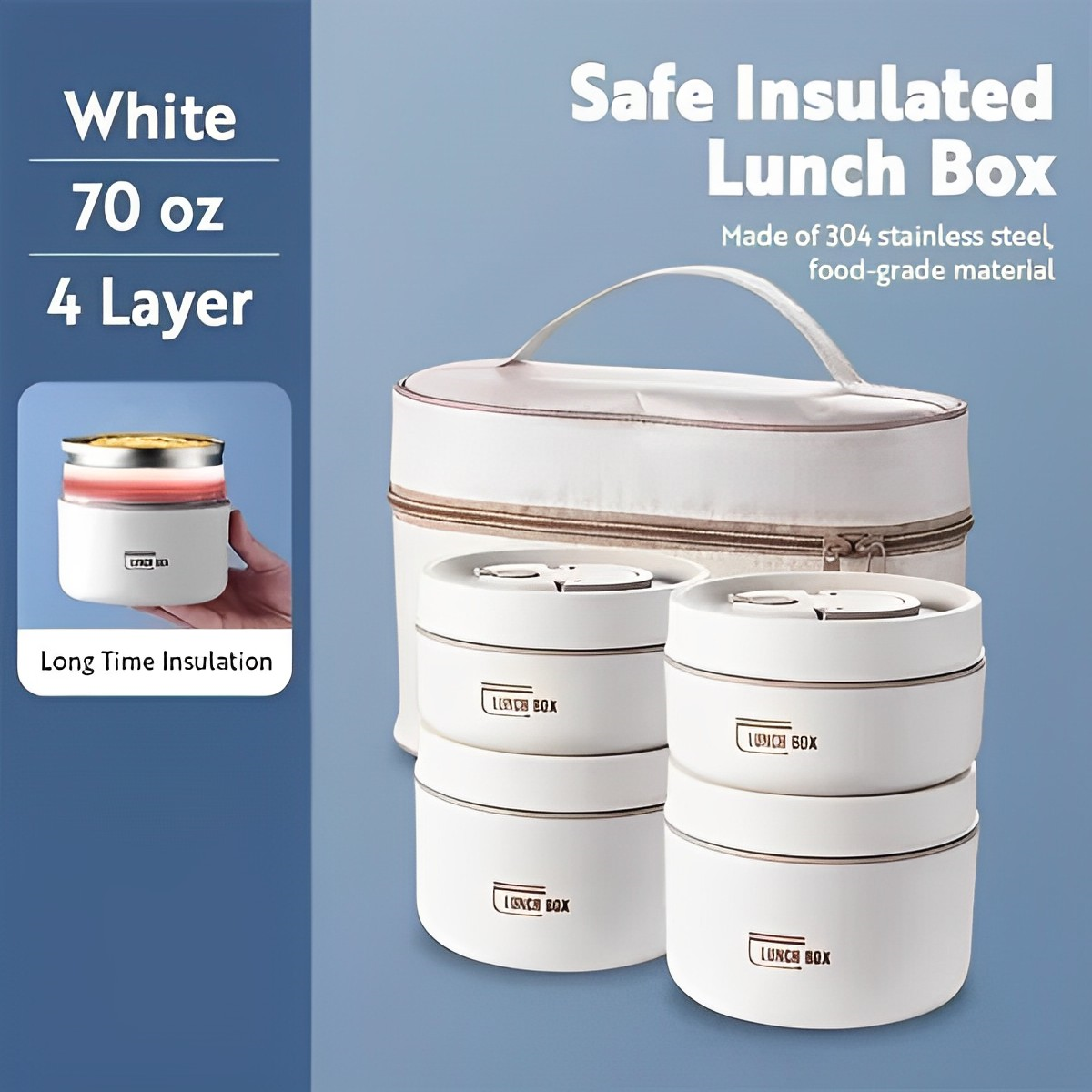 CuisineChic - Insulated Thermal Lunch Box for Fresh and Healthy Meals