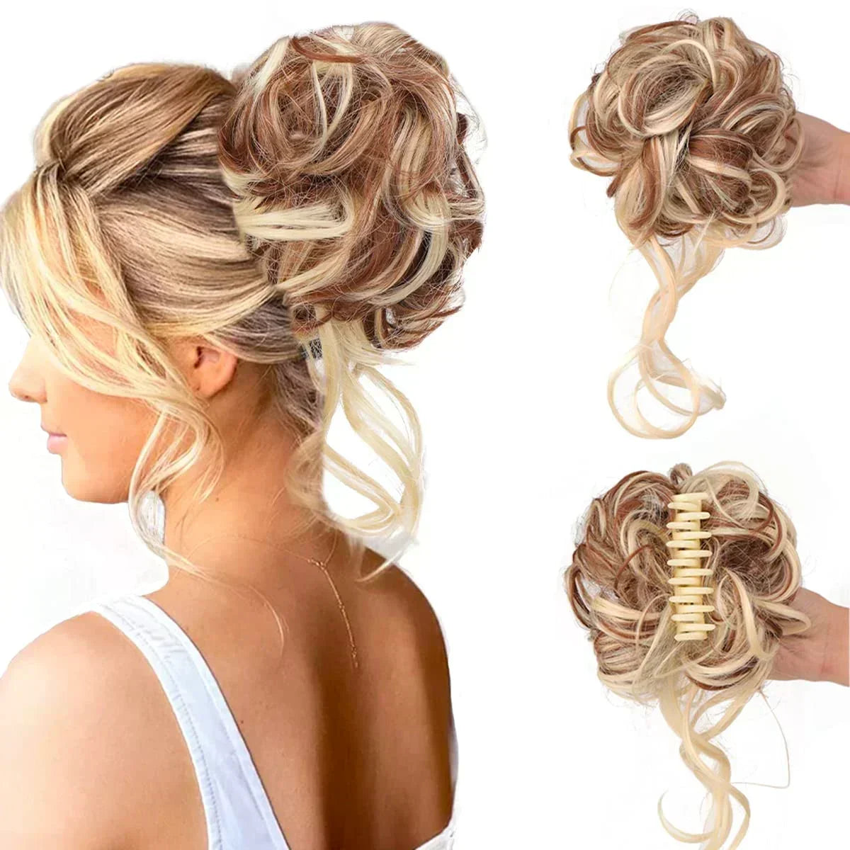 Kalsten | Curly Hair Bun – Clip-in Hair Piece with Volume and Natural Look