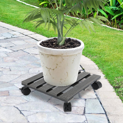 WPC Plant Roller Square with Wheels Load Capacity 80 kg | Bowlift