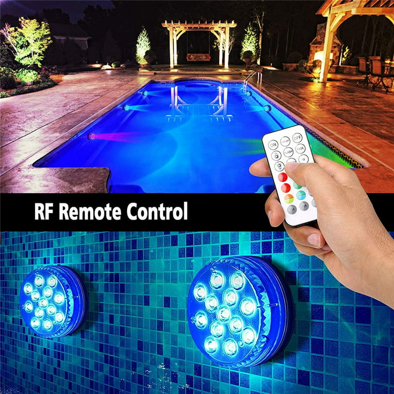 Underwater pool lighting with 10 LEDs