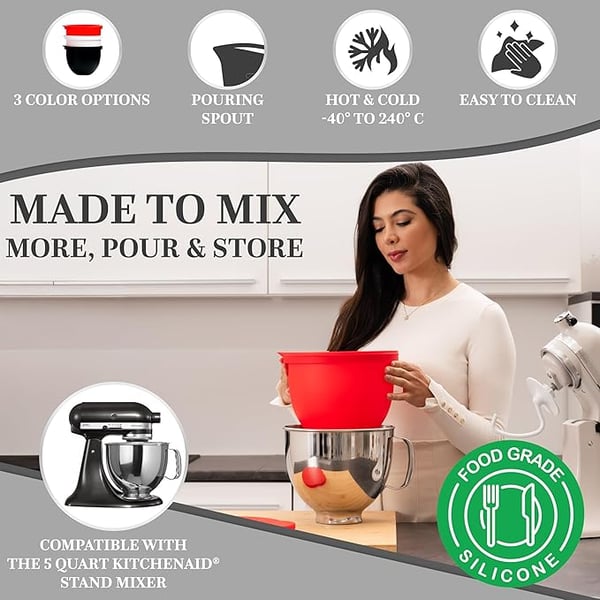 FlexiMix Silicone Liner for KitchenAid Tilt-Head Mixer | Bowlift