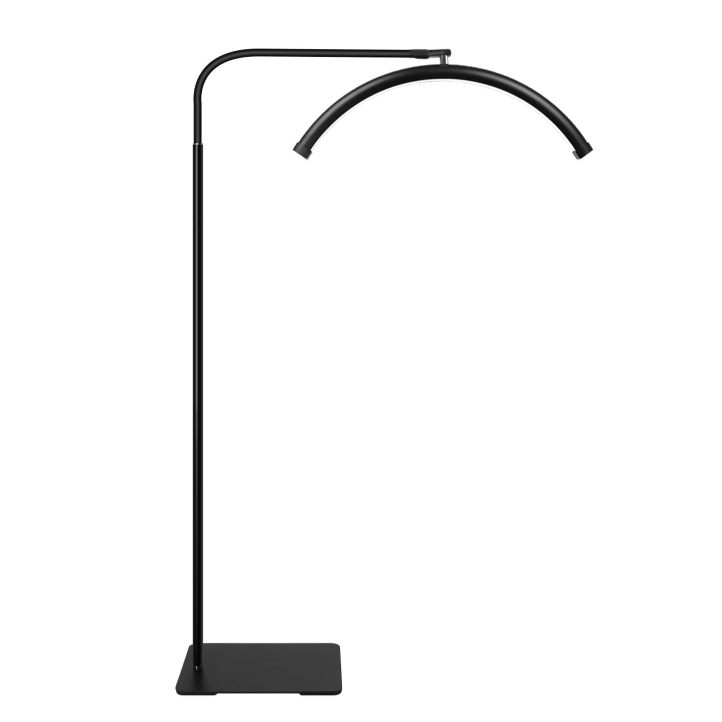 Skanto | Zecoxol Arc Floor Lamp For Living Room Modern Floor Lamp With Remote Control, Dimmable Crystal Floor Lamp Black Standing Lamp White
