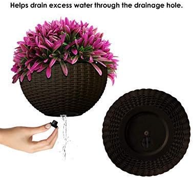 BowLift | Woven hanging basket for plants with chain – Ideal for balcony and garden