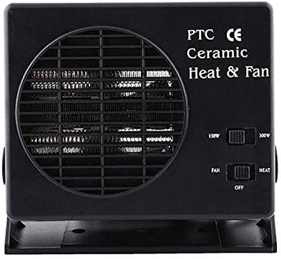 Skanto | 12V Ceramic Car Heater | 150W-300W Portable Fan with Automatic Thermostat for Winter Vehicle Use