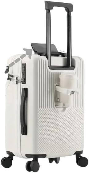 Skanto | Hard Shell Carry-On with Cup Holder, USB Port, and TSA Lock