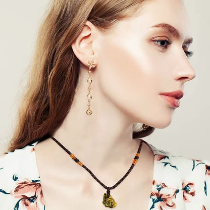 Skanto | Purification Green Moldavite Necklace - Alina