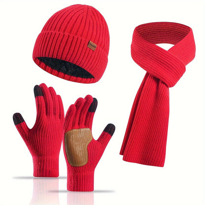 Skanto | Winter Comfort Set – Knit Hat, Scarf, and Gloves for Unisex