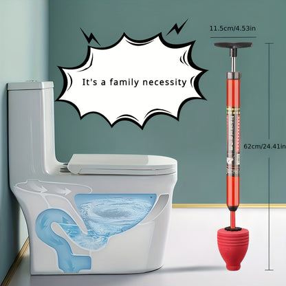 Skanto | Heavy-Duty Pneumatic Toilet Cleaner - High-Pressure Drain Cleaner with Humanized Pump Design, Rubber Material, Commercial Tool for Removing Toilet, Sink, and Pipe Clogs.