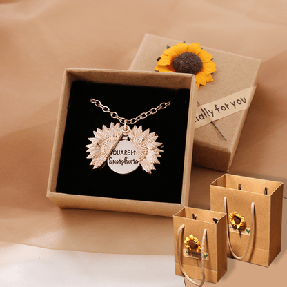 Skanto | "You Are My Sunshine" Sunflower Pendant (Double Engraved)