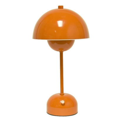 Skanto | Simple Designs LED Touch Lamp, 11.8" Portable & Rechargeable Mushroom in Orange