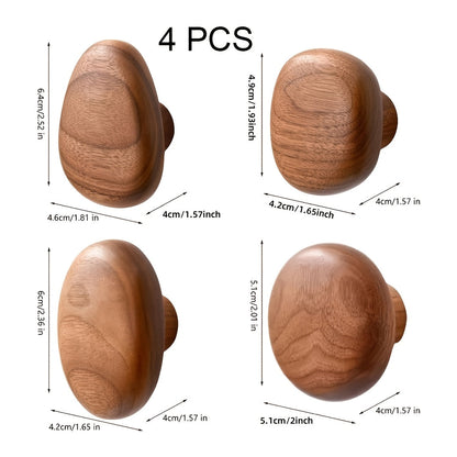 Skanto | WoodCraft Wall Hook Set – Handmade Walnut and Beech Wood Design