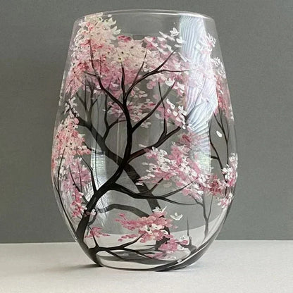 Skanto | Hand-Painted Wine Glasses – Four Seasons Art & Elegance