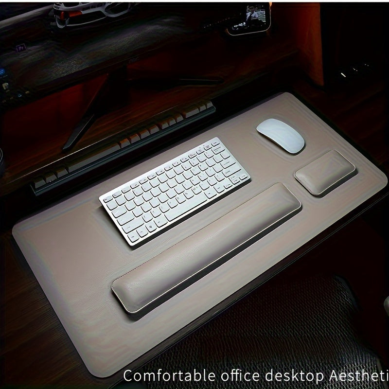 BowLift | Three-Piece Desk Set made of PU Leather - With Pad and Wrist Supports