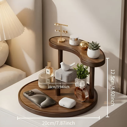 Rotating wooden makeup organizer - 3-tiered and staBowlifte | Practical storage for cosmetics | Bowlift