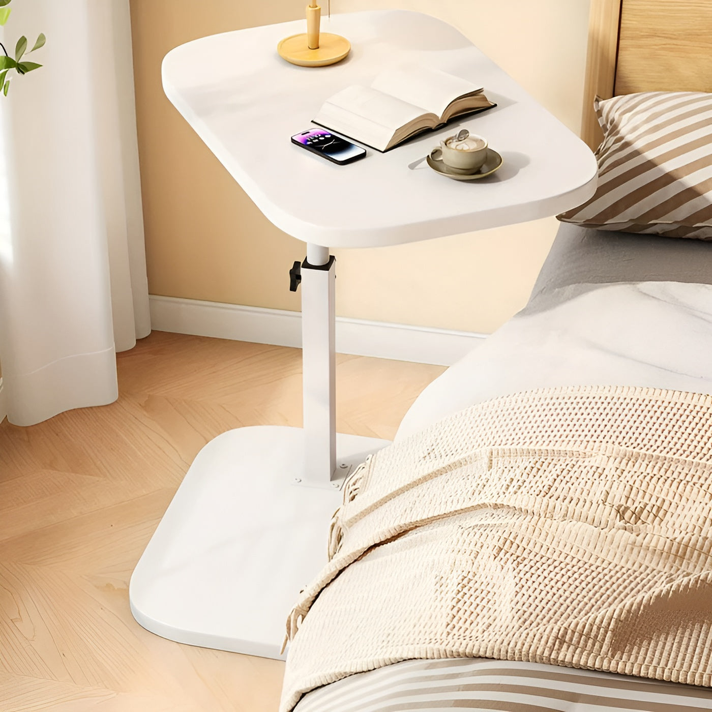 Adjustable Side Table – Practical and Space-Saving | Perfect for Sofa and Bed | Skanto