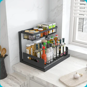 Skanto | 2-Tier Pull-Out Organizer for Under the Sink