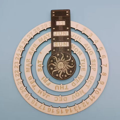 BowLift | Wood Rotating Circular Perpetual Calendar