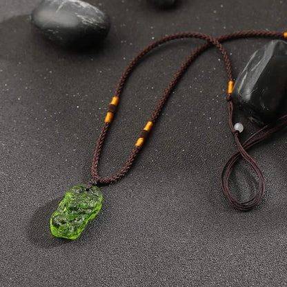 Skanto | Purification Green Moldavite Necklace - Alina