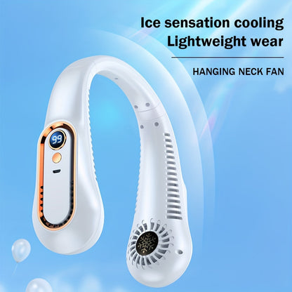 Stay cool and comfortable with this USB-rechargeable neck fan with 5 speed levels - Digital display and bladeless! | Karnz