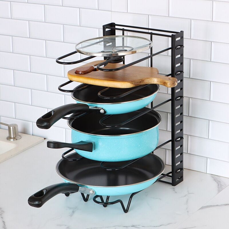 Skanto | SpaceFlex Adjustable Pot & Lid Organizer | Kitchen Organization & Flexibility
