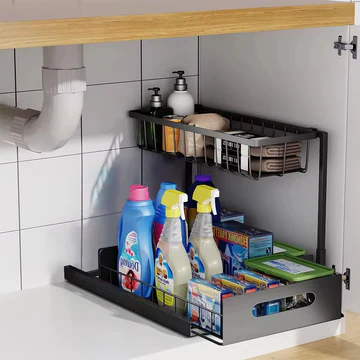 Skanto | 2-Tier Pull-Out Organizer for Under the Sink