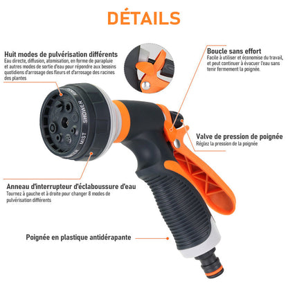 High pressure adjustable garden hose nozzle | Bowlift