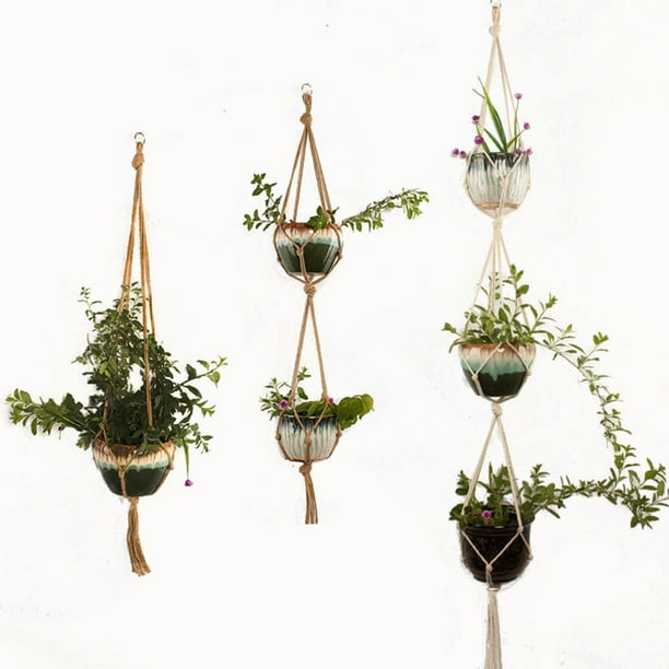 BowLift | Macrame Plant Hanger Made of Cotton Rope – Stylish Suspension for Pots