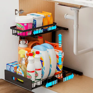 Skanto | 2-Tier Pull-Out Organizer for Under the Sink