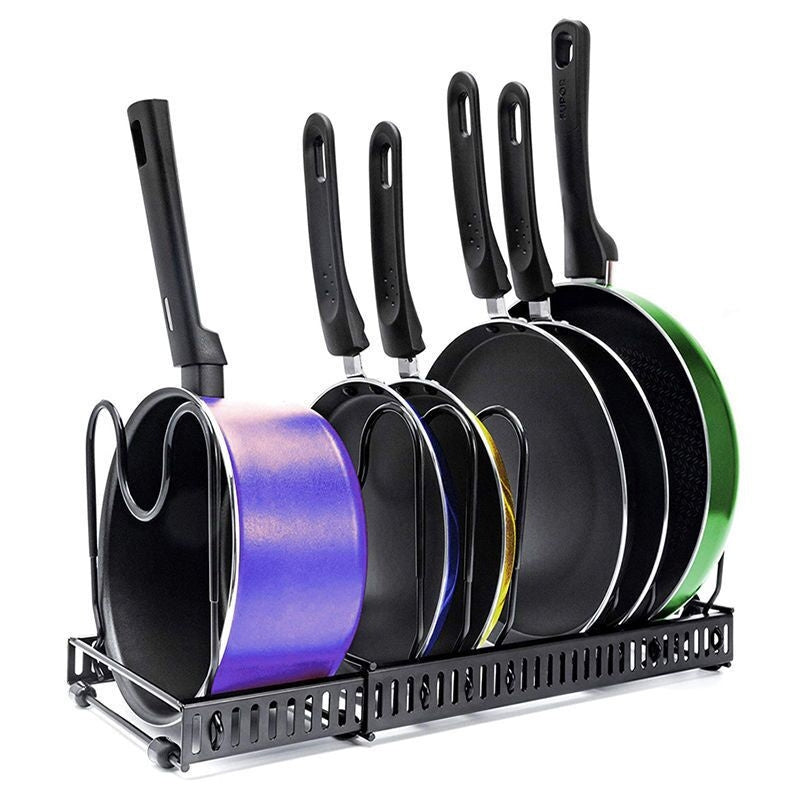 Skanto | SpaceFlex Adjustable Pot & Lid Organizer | Kitchen Organization & Flexibility