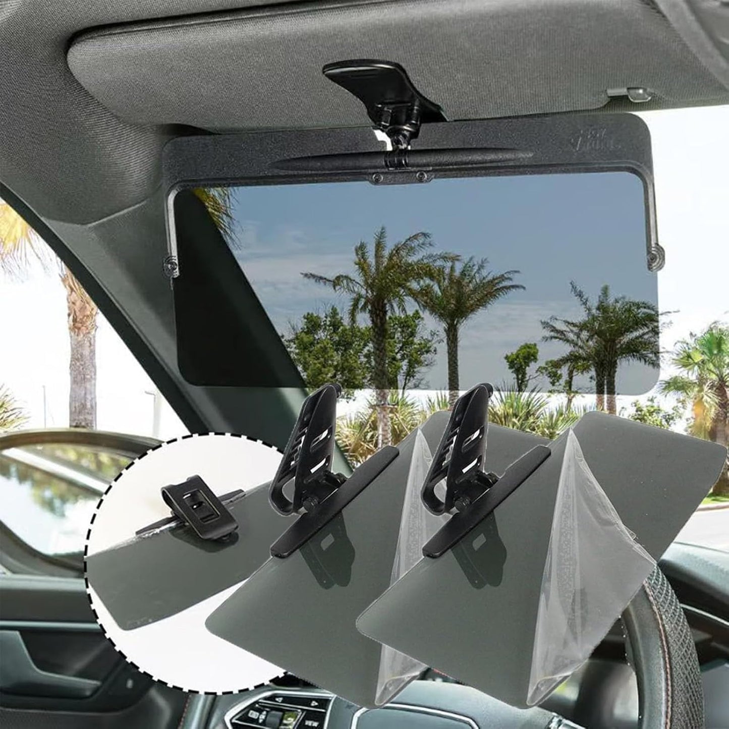 Brehn | Sun visor for the car with polarized glare protection