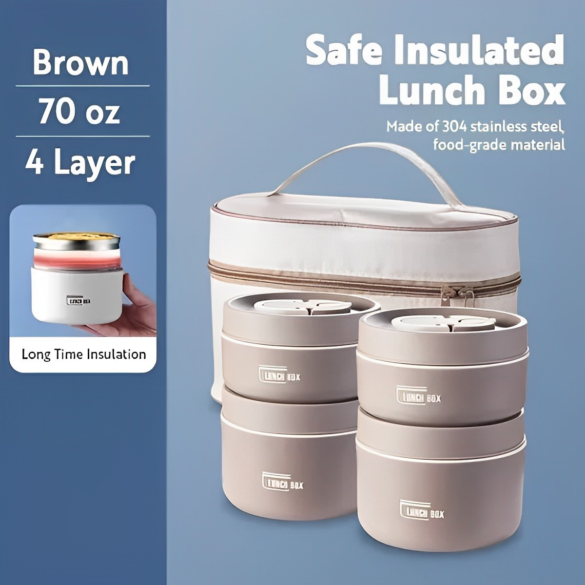 CuisineChic - Insulated Thermal Lunch Box for Fresh and Healthy Meals