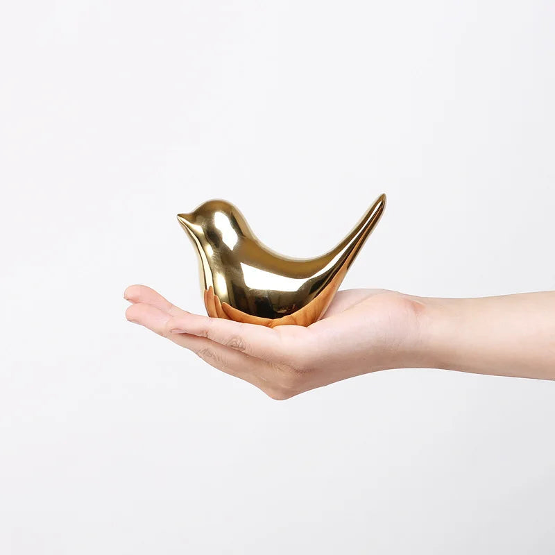BowLift | Nordic Golden Ceramic Bird Decoration for Modern Home Decor