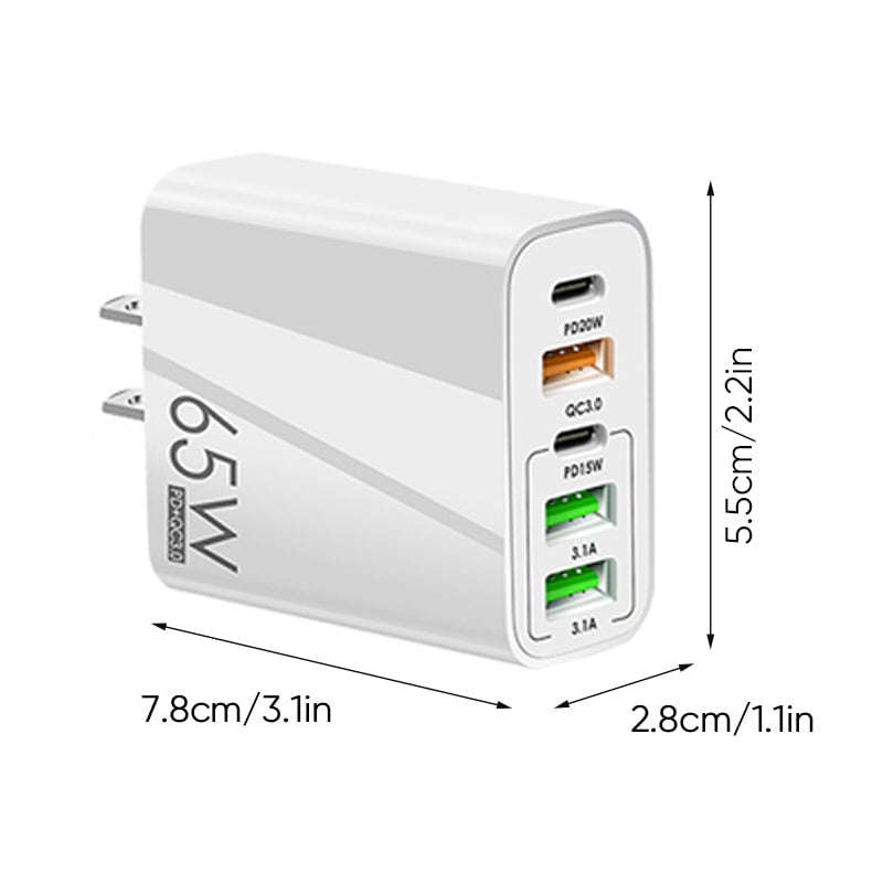 Kalsten | Multi Port Adaptor 65W Fast Charger - US Standard
