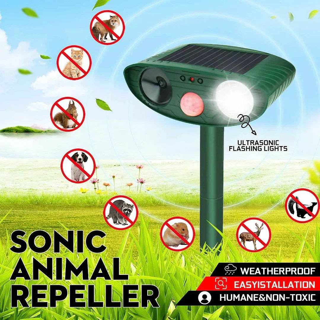 Skanto | Solar Ultrasonic Deer Repeller - Effective Deer Deterrent for Gardens & Farms Within 48 Hours