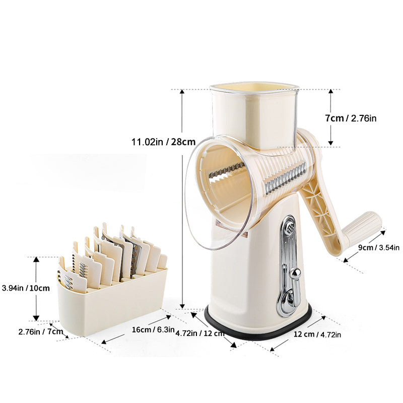 5 in 1 Vegetable Cutter Slicer, Rotary Cheese Grater | Bowlift