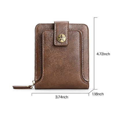 Skanto | Men's Ny Short Fashion Trend Multi-Card Horizontal Zipper Wallet