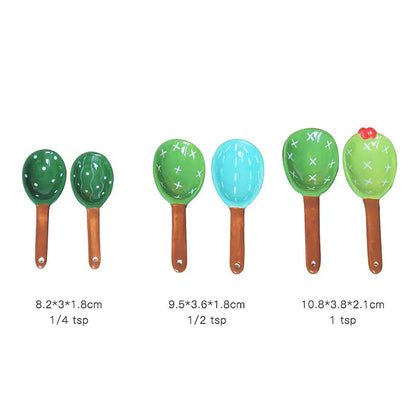 Prickly Cacti Measuring Set, Ceramic Measuring Spoons and Cups | Bowlift