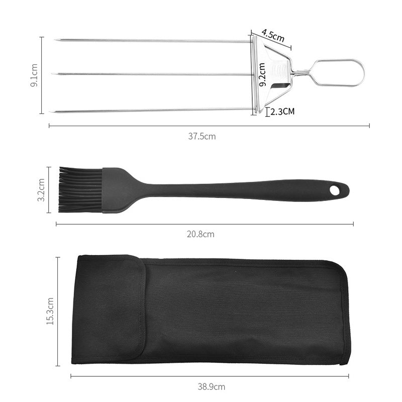 3 Way Grilling Skewers, Stainless Steel Skewers for BBQ | Bowlift
