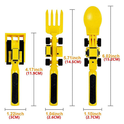 Skanto | Constructofork Bulldozer Kids' Cutlery Set