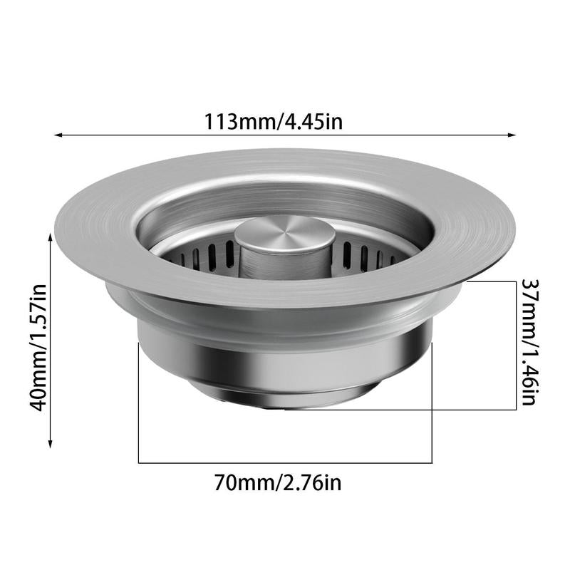 Sandsberg | Upgrade 3-in-1 kitchen sink drain strainer