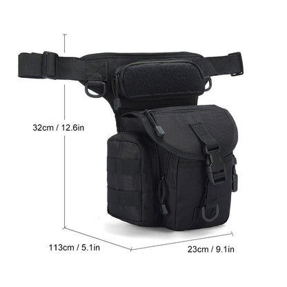 Waterproof tactical nylon waist bag for men, leg bag, travel bag