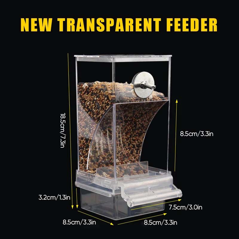 Automatic overflow protection Transparent bird feeder | Bowlift