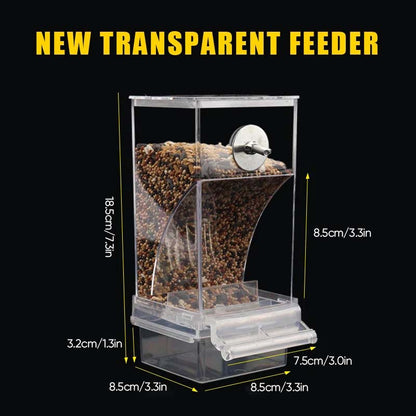 Automatic overflow protection Transparent bird feeder | Bowlift
