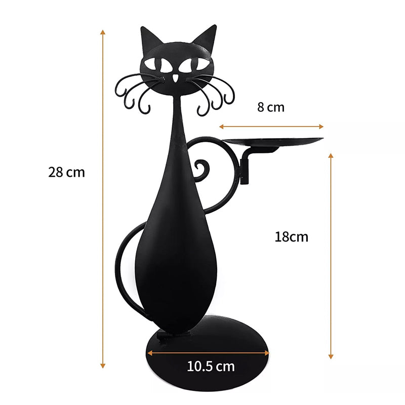 Black Cat Candle Holder | Skanto