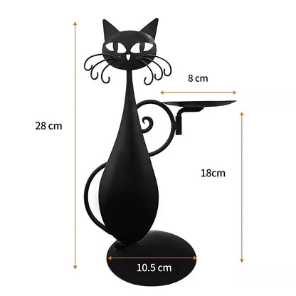 Black Cat Candle Holder | Skanto