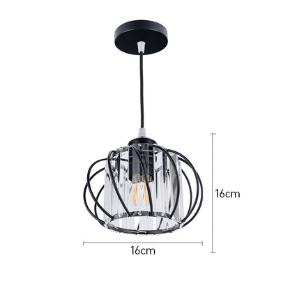 BowLift | Pendant Light Black Glass Globe Ceiling Fixture